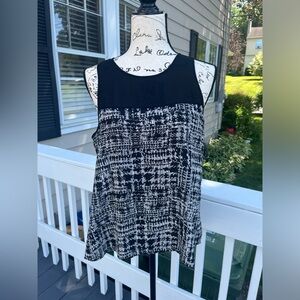 BCBG Maxazria Top Part Sheer Split Back Sz Medium